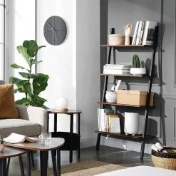 Red Living Étagère échelle Crosshill I - Marron / Noir -ÉcoMaison Soldes 1000226210 200922 17391100152 DETAILS P000000001000226210