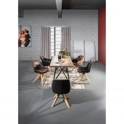 Red Living Chaises capitonnées Wilbur (lot de 2) - Marron vintage -ÉcoMaison Soldes 1000227838 201016 13355300083 MOOD DETAILS P000000001000227838 mood