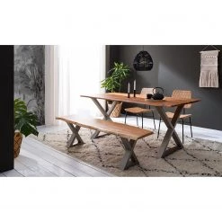 Ars Natura Table Kapra - Acacia brun - 180 x 90 cm - Argenté - Forme en X - Épaisseur plateau : 2.5 cm 13 Ars Natura Table Kapra - Acacia brun - 180 x 90 cm - Argenté - Forme en X - Épaisseur plateau : 2.5 cm -ÉcoMaison Soldes 1000227925 210126 13015000028 MOOD DETAILS P000000001000227925 mood