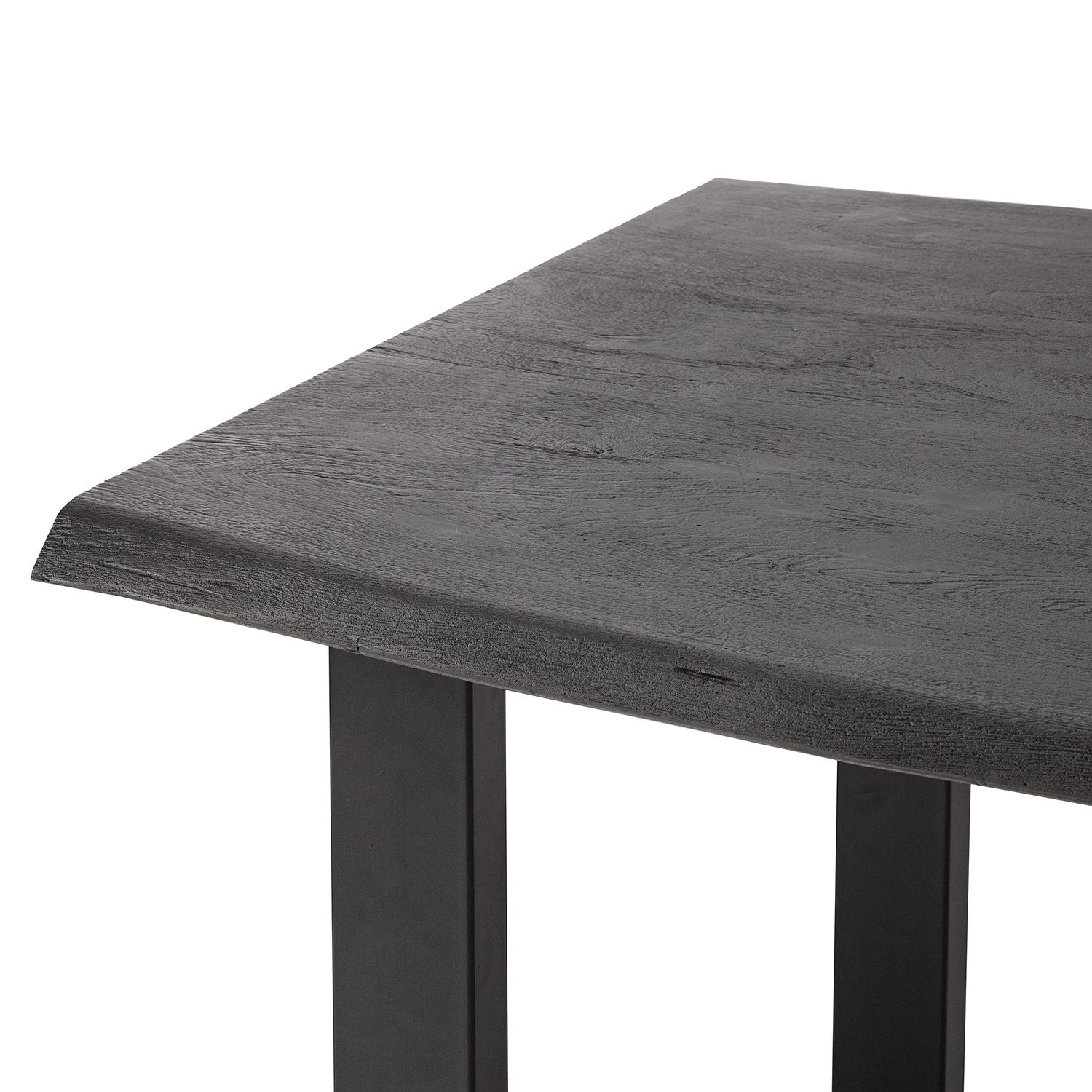 Ars Natura Table Kapra - Acacia Gris - 180 x 90 cm - Noir - Forme en U - Épaisseur plateau : 2.5 cm 8 Ars Natura Table Kapra - Acacia Gris - 180 x 90 cm - Noir - Forme en U - Épaisseur plateau : 2.5 cm – Image 8