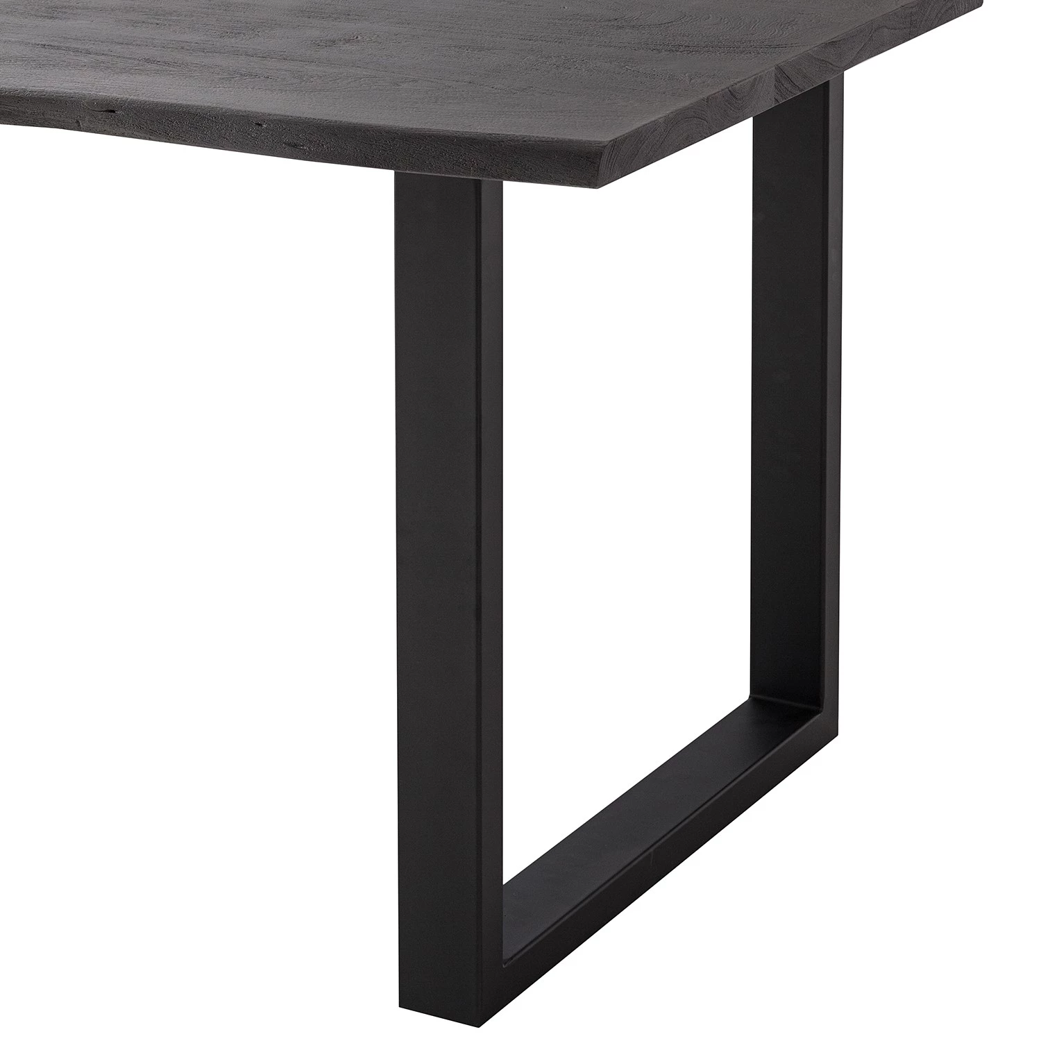 Ars Natura Table Kapra - Acacia Gris - 180 x 90 cm - Noir - Forme en U - Épaisseur plateau : 2.5 cm 9 Ars Natura Table Kapra - Acacia Gris - 180 x 90 cm - Noir - Forme en U - Épaisseur plateau : 2.5 cm – Image 9