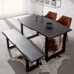 Ars Natura Table Kapra - Acacia Gris - 180 x 90 cm - Noir - Forme en U - Épaisseur plateau : 2.5 cm 20 Ars Natura Table Kapra - Acacia Gris - 180 x 90 cm - Noir - Forme en U - Épaisseur plateau : 2.5 cm -ÉcoMaison Soldes 1000227930 210208 10041800013 MOOD DETAILS P000000001000227930 mood