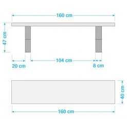 Ars Natura Banc Kapra - Acacia brun - Largeur : 160 cm - Argenté - Forme en X -ÉcoMaison Soldes 1000228073 210120 14005400402 SKETCH DETAILS P000000001000228073 sketch