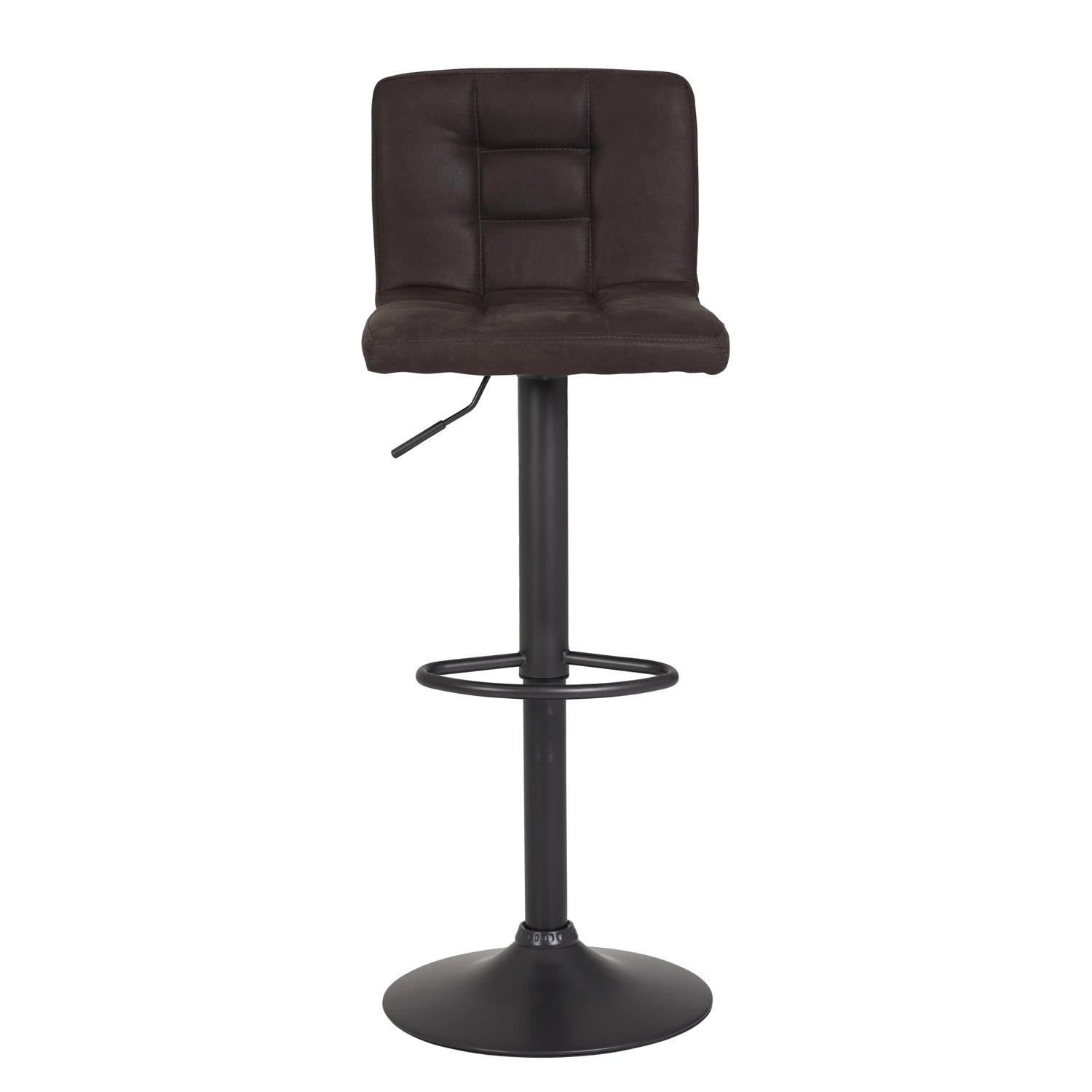 Loftscape Chaises de bar Gasny (lot de 2) - Microfibre / Acier - Marron foncé 2 Loftscape Chaises de bar Gasny (lot de 2) - Microfibre / Acier - Marron foncé – Image 2