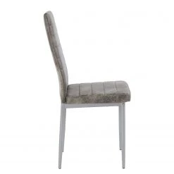 Loftscape Chaises capitonnées Orelle II (lot de 2) - Microfibre / Fer - Gris -ÉcoMaison Soldes 1000229577 201104 14074600026 DETAILS P000000001000229577