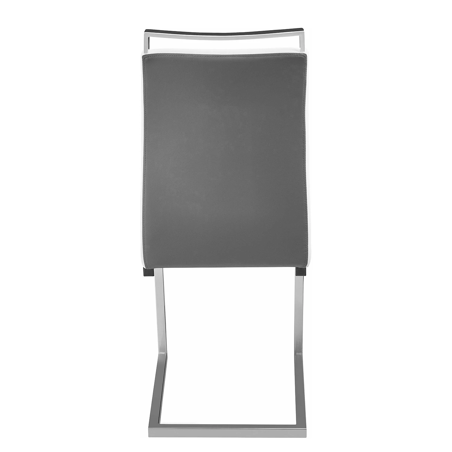 Loftscape Chaises cantilever Ibos (lot de 2) - Imitation cuir - Chrome - Gris 4 Loftscape Chaises cantilever Ibos (lot de 2) - Imitation cuir - Chrome - Gris – Image 4