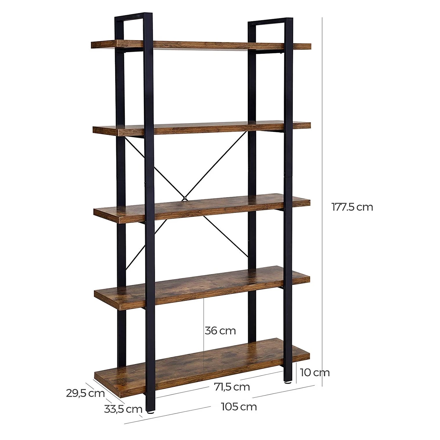 Red Living Étagère Leesville II 7 Red Living Étagère Leesville II – Image 7