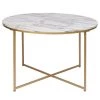 Jack & Alice Table Katori - Imitation marbre blanc / Doré