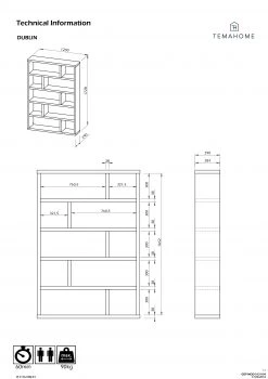 Temahome Étagère Dublin - Imitation béton - Mukali - Hauteur : 173 cm -ÉcoMaison Soldes 1000230801 201113 12493300005 DETAILS P000000001000230801