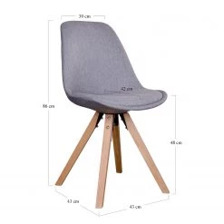 Norrwood Chaises Trebes II (lot de 2) - Tissu - Bois - Gris lumineux -ÉcoMaison Soldes 1000231012 201125 16492200048 SKETCH DETAILS P000000001000231012 sketch