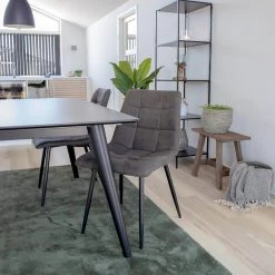 Loftscape Chaises capitonnées Ormoy I (lot de 2) - Microfibre / Acier - Gris / Noir -ÉcoMaison Soldes 1000231021 201125 16492500115 MOOD DETAILS P000000001000231021 mood