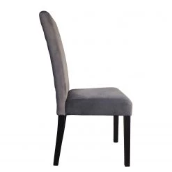 Loftscape Chaises capitonnées Moux (lot de 2) - Velours / Hévéa massif - Gris / Noir 8 Loftscape Chaises capitonnées Moux (lot de 2) - Velours / Hévéa massif - Gris / Noir -ÉcoMaison Soldes 1000232778 210504 11353200003 DETAILS P000000001000232778