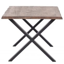 Red Living Table Woodbury - Chêne massif / Acier - Chêne foncé - Largeur : 140 cm -ÉcoMaison Soldes 1000232842 201204 14065300235 DETAILS P000000001000232842