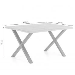 Red Living Table Woodbury - Chêne massif / Acier - Chêne foncé - Largeur : 140 cm -ÉcoMaison Soldes 1000232842 201204 14065400237 SKETCH DETAILS P000000001000232842 sketch