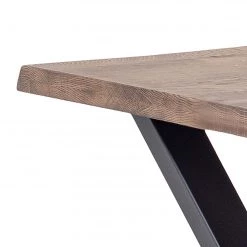 Red Living Table Woodbury - Chêne massif / Acier - Chêne foncé - Largeur : 140 cm -ÉcoMaison Soldes 1000232842 201204 14065400238 DETAILS P000000001000232842