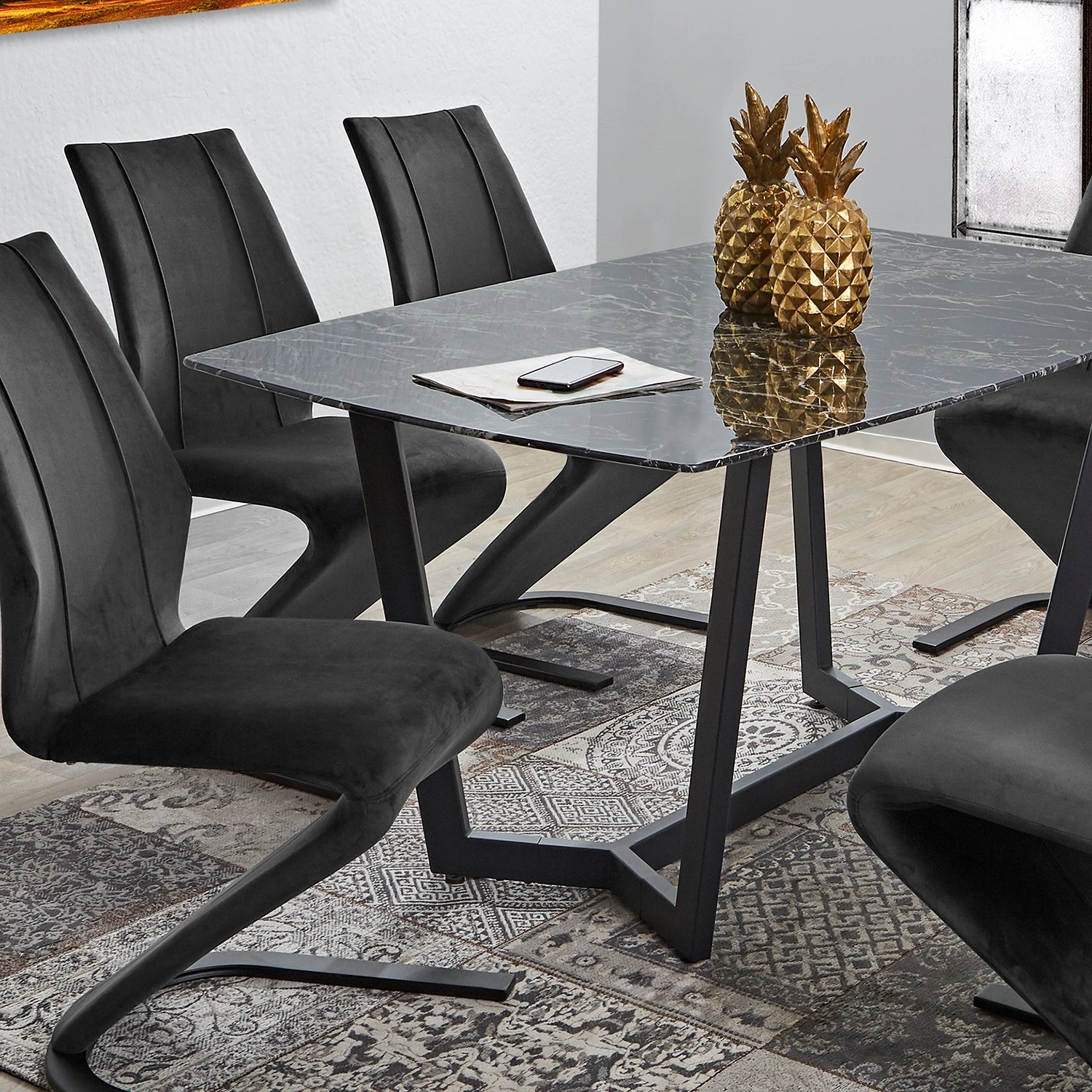 Loftscape Table Colpo - Imitation marbre noir / Noir 10 Loftscape Table Colpo - Imitation marbre noir / Noir – Image 10