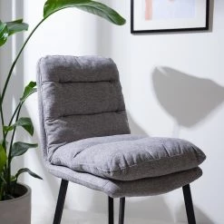 Mørteens Chaise de bar Tillac - Tissu / Acier - Gris chiné / Noir -ÉcoMaison Soldes 1000235382 220801 031 DETAILS P000000001000235382