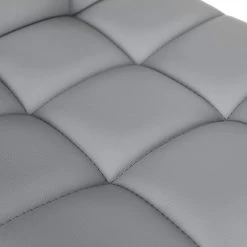 Loftscape Chaises de bar Marcon (lot de 2) - Imitation cuir / Fer - Gris / Chrome -ÉcoMaison Soldes 1000235729 210118 06440700224 DETAILS P000000001000235729