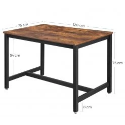 Red Living Table Rahay - Imitation chêne rustique / Noir -ÉcoMaison Soldes 1000235769 210118 06470900356 SKETCH DETAILS P000000001000235769 sketch