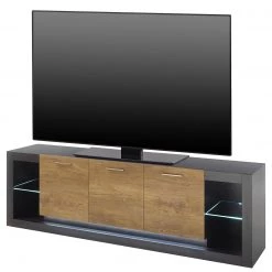 Red Living Lowboard Talence III - Imitation châtaigner / Gris