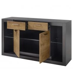 Red Living Buffet Talence II - Imitation châtaigner / Gris -ÉcoMaison Soldes 1000236850 201218 06044200052 DETAILS P000000001000236850