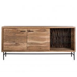 Ars Natura Buffet Roody - Avec éclairage - Acacia massif / Métal - Acacia / Noir -ÉcoMaison Soldes 1000238181 220420 030 DETAILS P000000001000238181