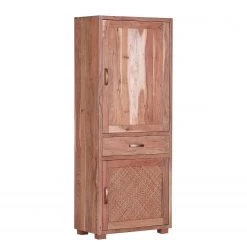 Naturoo Armoire Valenton - Acacia massif / Rotin