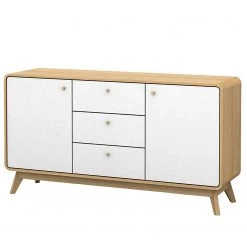 Norrwood Enfilade Chelan - Blanc / Imitation chêne