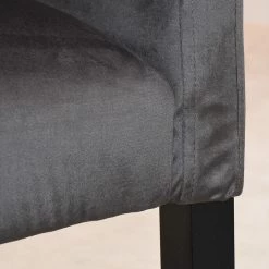 Velvet Studio Chaise à accoudoirs Meaux - Velours / Hêtre massif -Anthracite / Noir -ÉcoMaison Soldes 1000241546 210121 14210800012 DETAILS P000000001000241546