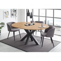 Red Living Table Joze I - Imitation chêne noueux - Largeur : 130 cm -ÉcoMaison Soldes 1000241560 210329 17542000501 MOOD DETAILS P000000001000241560 mood