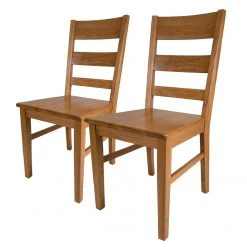 Naturoo Chaises Taillet (lot de 2) - Chêne sauvage massif