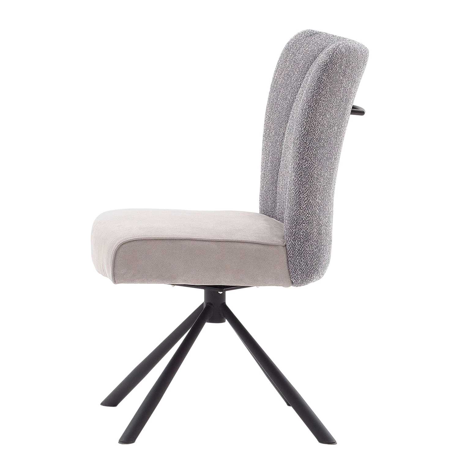 Fredriks Chaises Arleta II (lot de 2) - Microfibre et tissu structuré / Acier - Gris 2 Fredriks Chaises Arleta II (lot de 2) - Microfibre et tissu structuré / Acier - Gris – Image 2