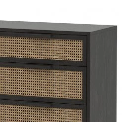 Studio Copenhagen Commode Canee III - Cannage / Placage en bois véritable - Naturel / Chêne noir -ÉcoMaison Soldes 1000242154 210831 13015800016 DETAILS P000000001000242154