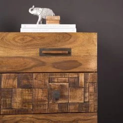 Wolf-Möbel Commode Bazac - Acacia massif - Acacia / Gris foncé -ÉcoMaison Soldes 1000243203 220311 030 DETAILS P000000001000243203