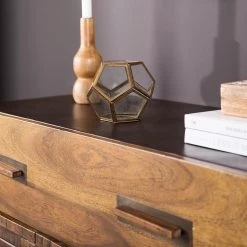 Wolf-Möbel Commode Bazac - Acacia massif - Acacia / Gris foncé -ÉcoMaison Soldes 1000243203 220311 040 DETAILS P000000001000243203