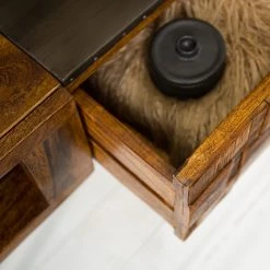 Wolf-Möbel Console Bazac - Acacia massif - Acacia / Gris foncé -ÉcoMaison Soldes 1000243204 220311 031 DETAILS P000000001000243204