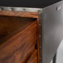 Wolf-Möbel Console Bazac - Acacia massif - Acacia / Gris foncé -ÉcoMaison Soldes 1000243204 220311 036 DETAILS P000000001000243204