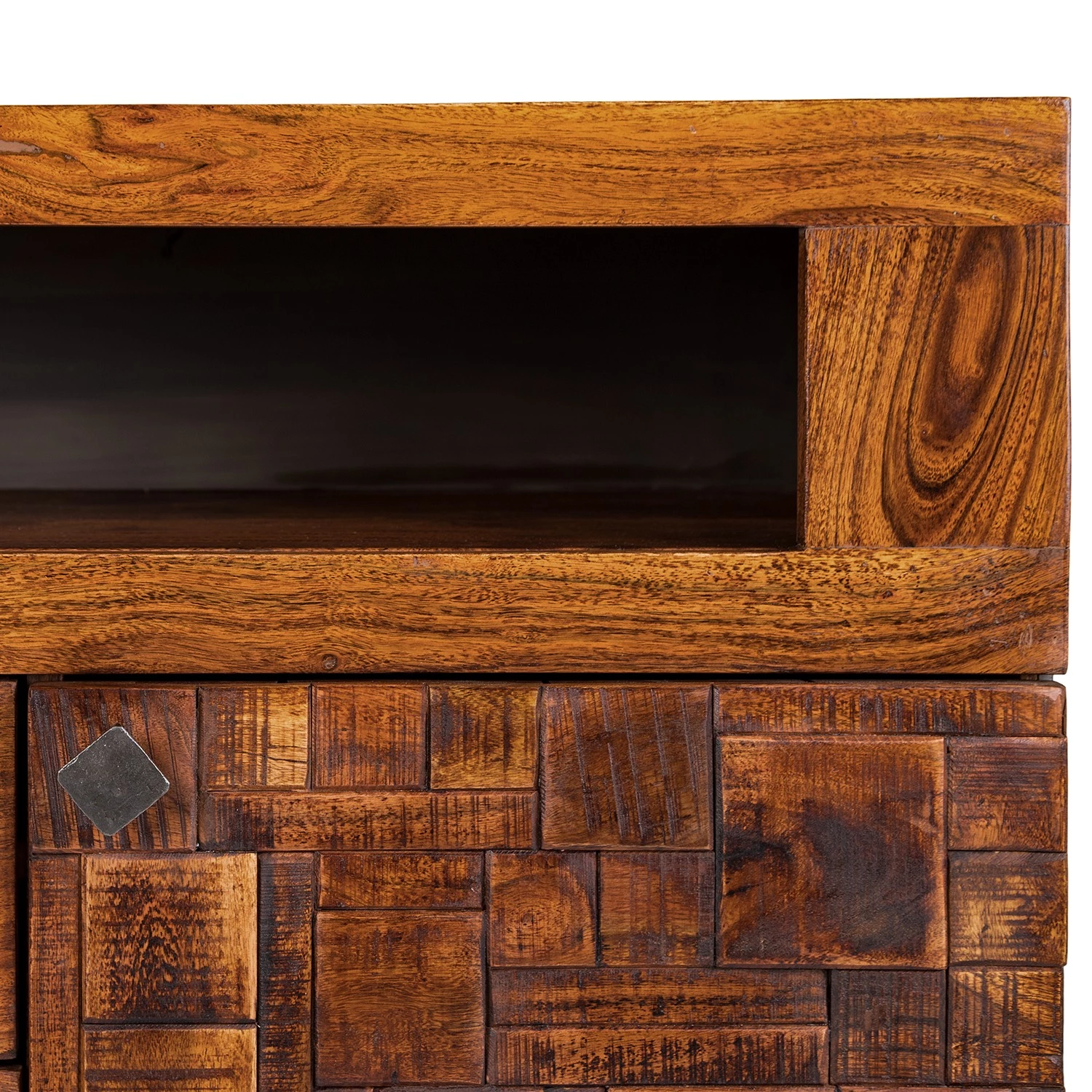 Wolf-Möbel Buffet Bazac - Avec éclairage - Acacia massif - Acacia / Gris foncé 10 Wolf-Möbel Buffet Bazac - Avec éclairage - Acacia massif - Acacia / Gris foncé – Image 10