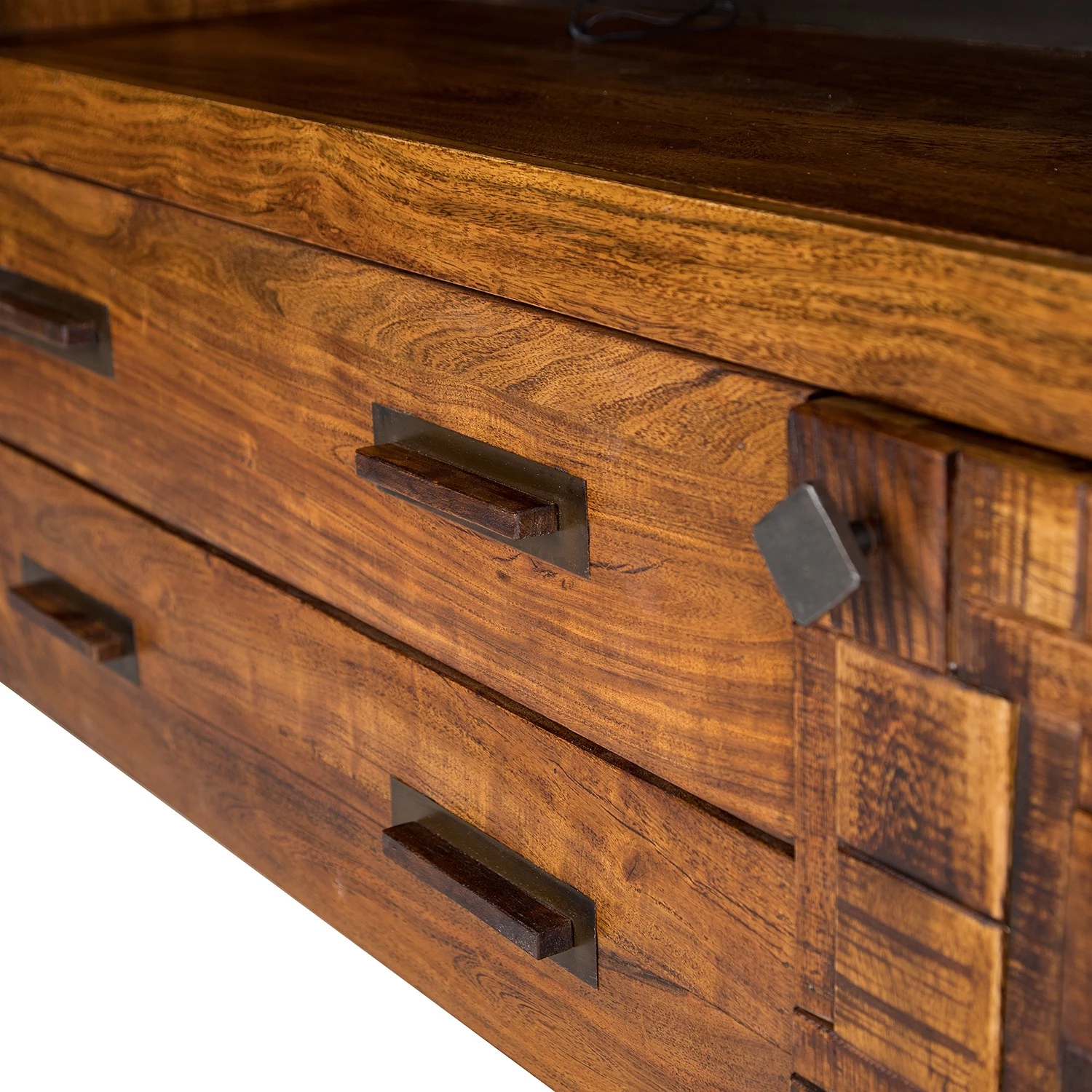 Wolf-Möbel Buffet Bazac - Avec éclairage - Acacia massif - Acacia / Gris foncé 12 Wolf-Möbel Buffet Bazac - Avec éclairage - Acacia massif - Acacia / Gris foncé – Image 12