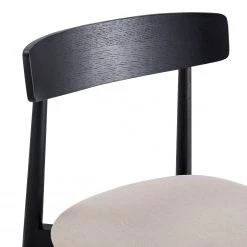 Mørteens Chaises Lolif I (lot de 2) - Tissu / Chêne massif - Beige / Noir -ÉcoMaison Soldes 1000244983 211006 085356000109 DETAILS P000000001000244983