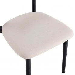 Mørteens Chaises Lolif I (lot de 2) - Tissu / Chêne massif - Beige / Noir -ÉcoMaison Soldes 1000244983 211006 085407000116 DETAILS P000000001000244983