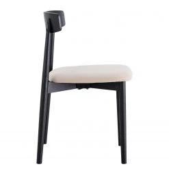 Mørteens Chaises Lolif I (lot de 2) - Tissu / Chêne massif - Beige / Noir -ÉcoMaison Soldes 1000244983 211006 085418000105 DETAILS P000000001000244983