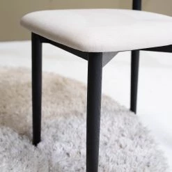 Mørteens Chaises Lolif I (lot de 2) - Tissu / Chêne massif - Beige / Noir -ÉcoMaison Soldes 1000244983 220406 031 DETAILS P000000001000244983