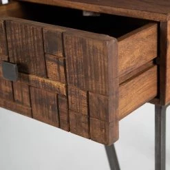 Wolf-Möbel Bureau Bubry - Acacia massif / Fer - Acacia / Anthracite -ÉcoMaison Soldes 1000246833 220330 034 DETAILS P000000001000246833