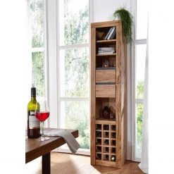 Naturoo Rangement bouteilles Gerville - Chêne sauvage massif / Métal - Chêne sauvage / Anthracite -ÉcoMaison Soldes 1000249427 210420 08271700034 MOOD DETAILS P000000001000249427 mood