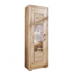 Naturoo Vitrine Juillan - Chêne sauvage massif / Métal - Chêne sauvage / Noir