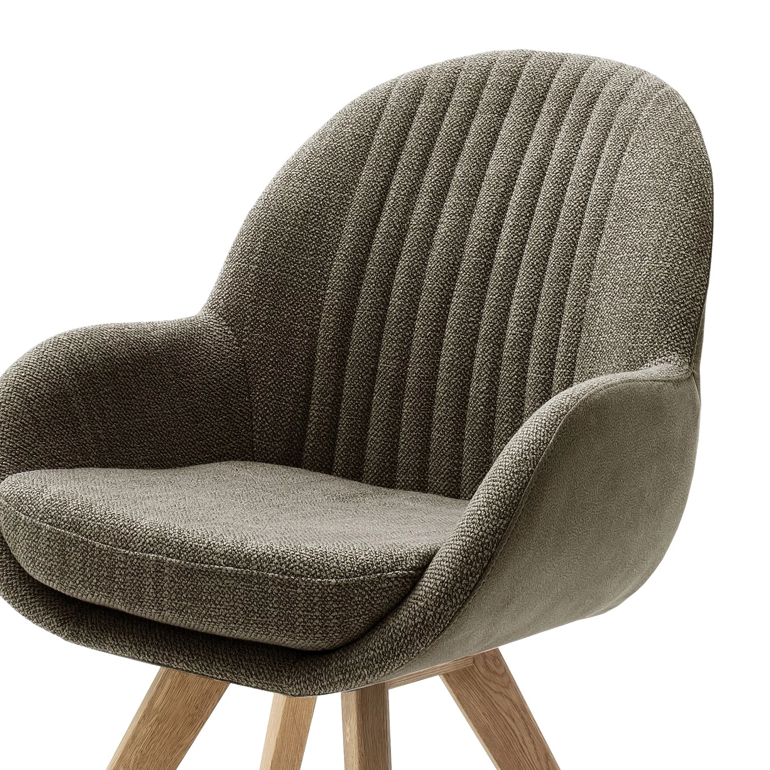 Norrwood Chaises à accoudoirs Chemille - Tissage à plat / Chêne massif - Taupe 3 Norrwood Chaises à accoudoirs Chemille - Tissage à plat / Chêne massif - Taupe – Image 3