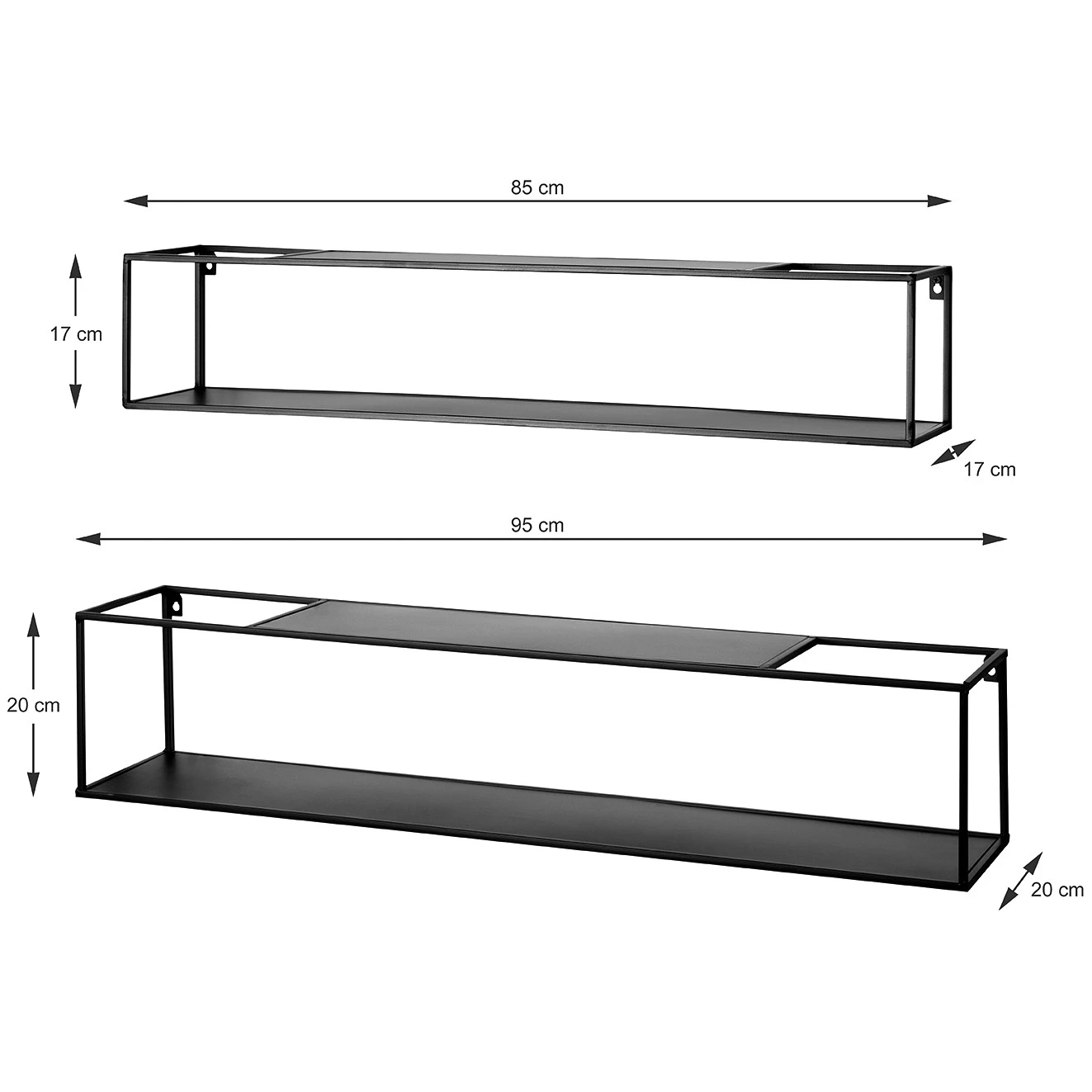 Loftscape Étagères murales Lancieux I - Métal - Noir 5 Loftscape Étagères murales Lancieux I - Métal - Noir – Image 5