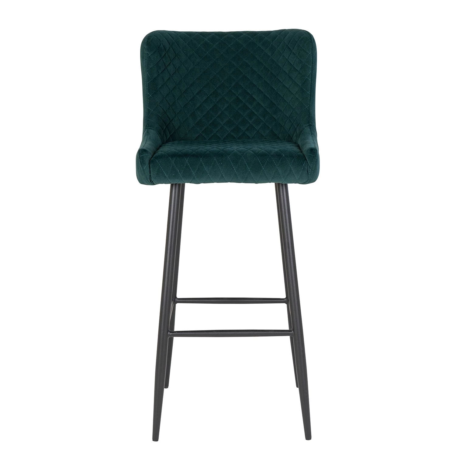 Red Living Chaise de bar Batilly I - Velours / Acier - Vert foncé 3 Red Living Chaise de bar Batilly I - Velours / Acier - Vert foncé – Image 3