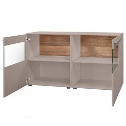 GWINNER Buffet Bellano IV - Placage en bois véritable - Mat fango / Noyer ramageux - Sans éclairage -ÉcoMaison Soldes 1000254891 210511 10460100051 DETAILS P000000001000254891